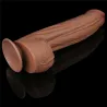 LoveToy SlidingSkin Gode Sliding Skin 23 x 6cm Marron